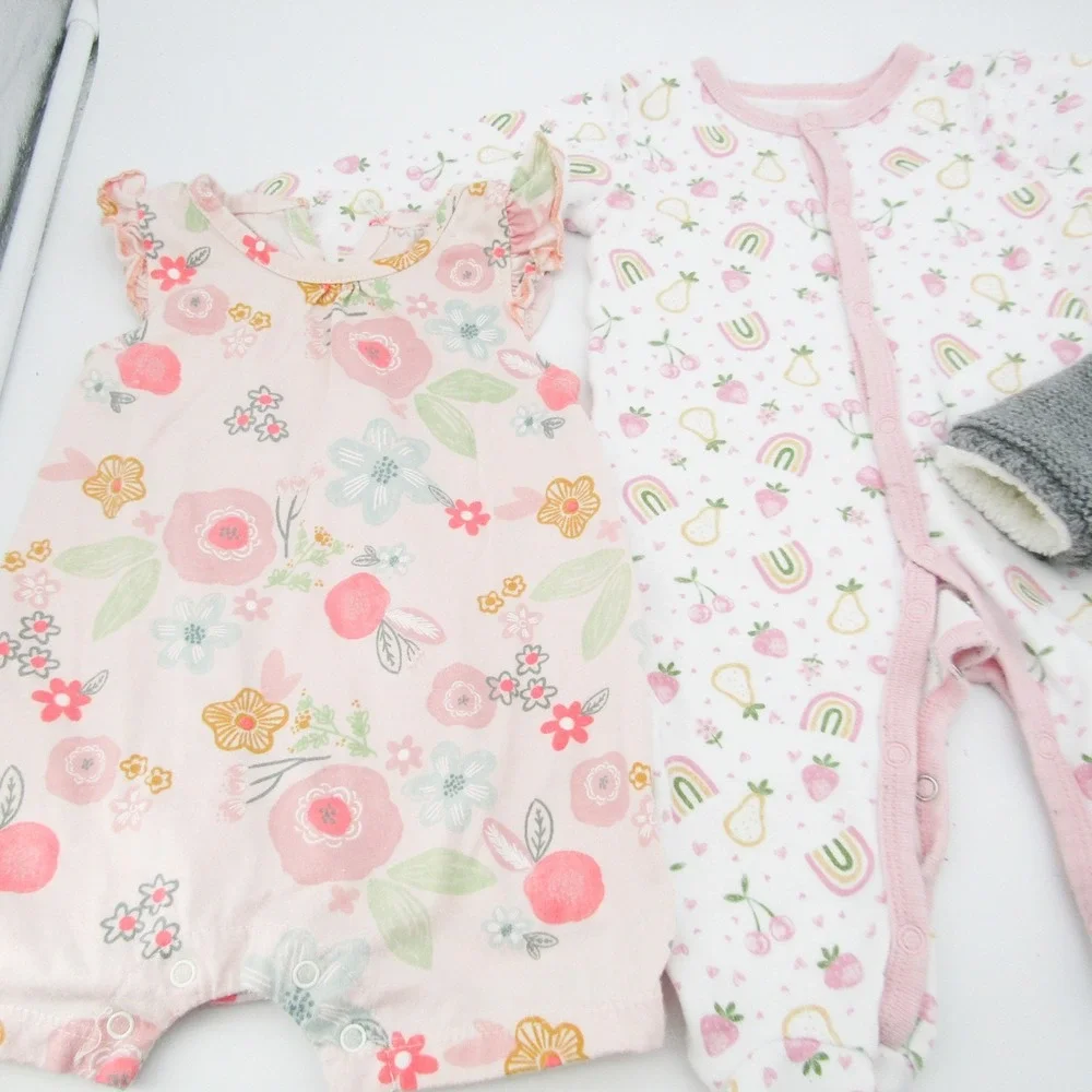 Carter's Cloud Island Gerber 0-6 months Baby Girl Clothing Lot Bodysuits 27 pcs